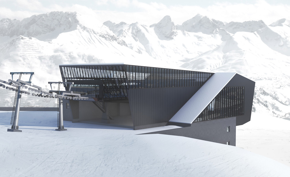 Neubau im Skigebiet von St. Anton am Arlberg