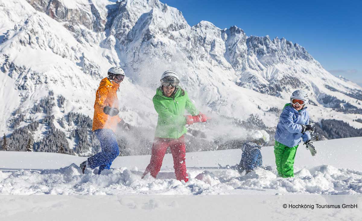 Skiurlaub mit der ganzen Familie im Skigebiet Hochkönig im Salzburger Land