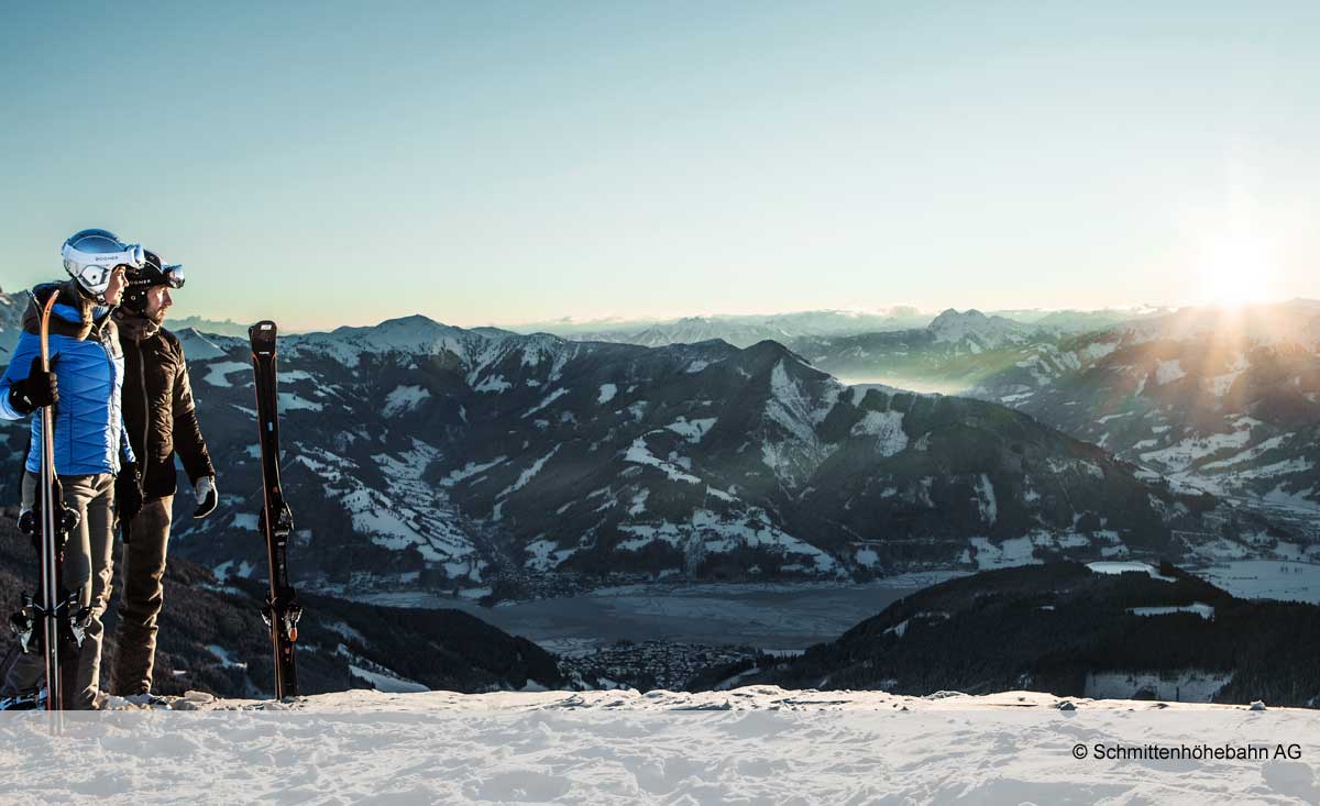 Aussicht über das Skigebiet Schmitten- Zell am See im Salzburger Land