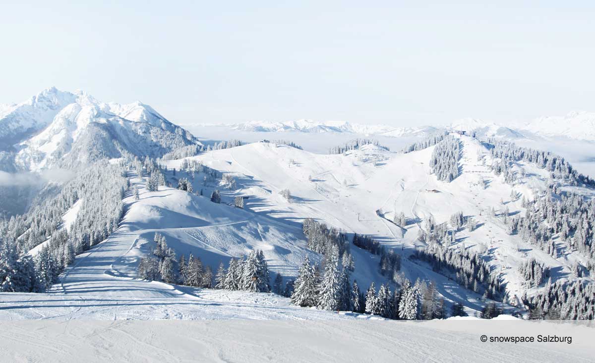 Wunderschönes Panorama im Skigebiet Flachau-Wagrain-St. Johann im Salzburger Land