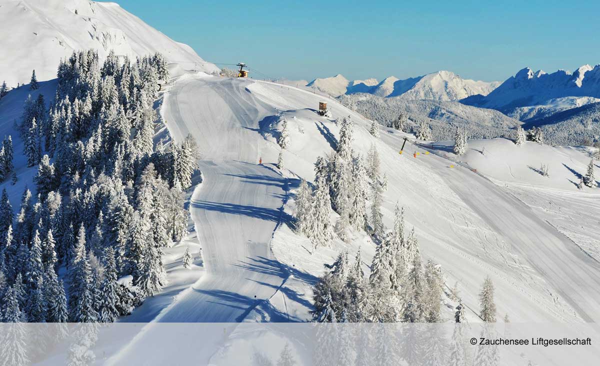 Steile Hänge und beste Pistenbedinungen im Skigebiet Zauchensee
