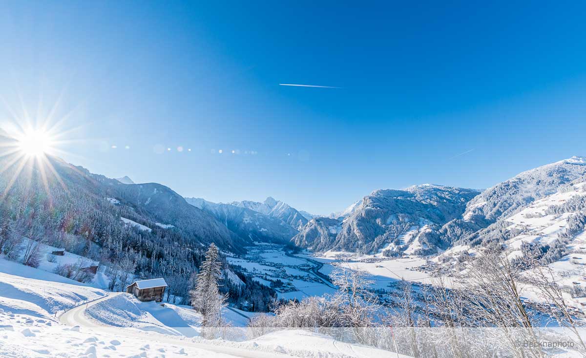 Wunderschönes Wetter im Winterwunderland Zillertal Arena in Tirol
