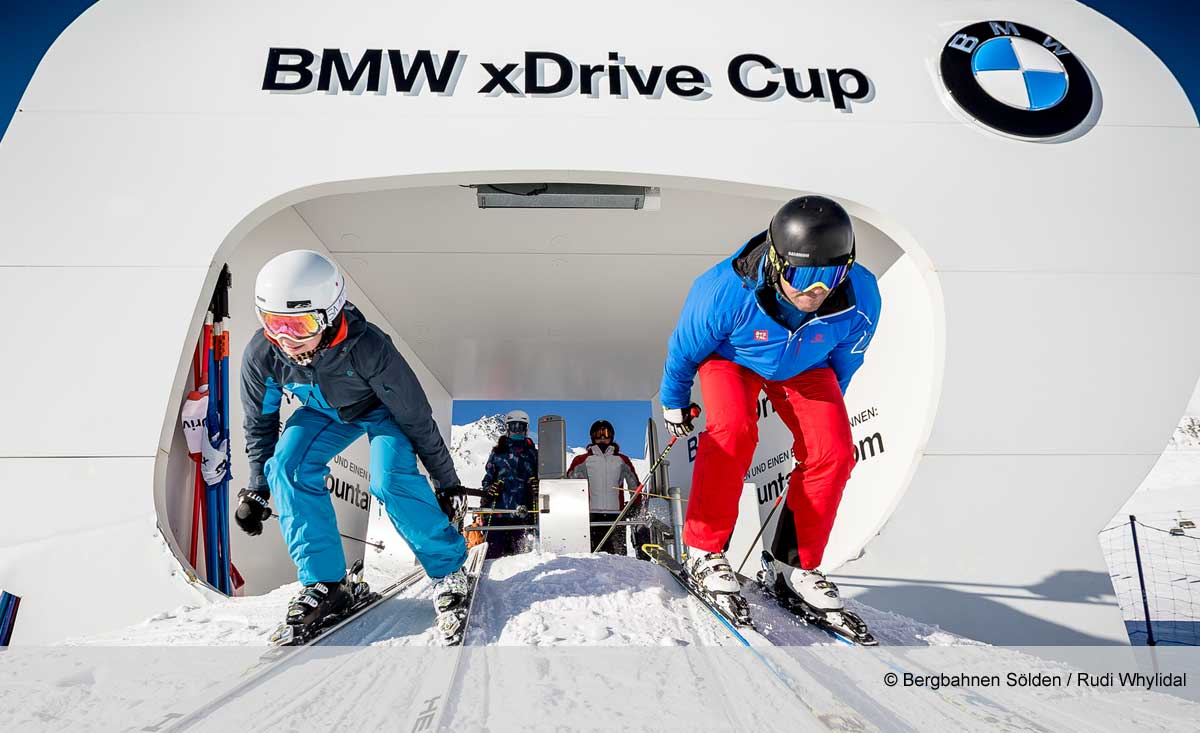 Start des BMW xDrice Cup im Skigebiet Sölden in Tirol