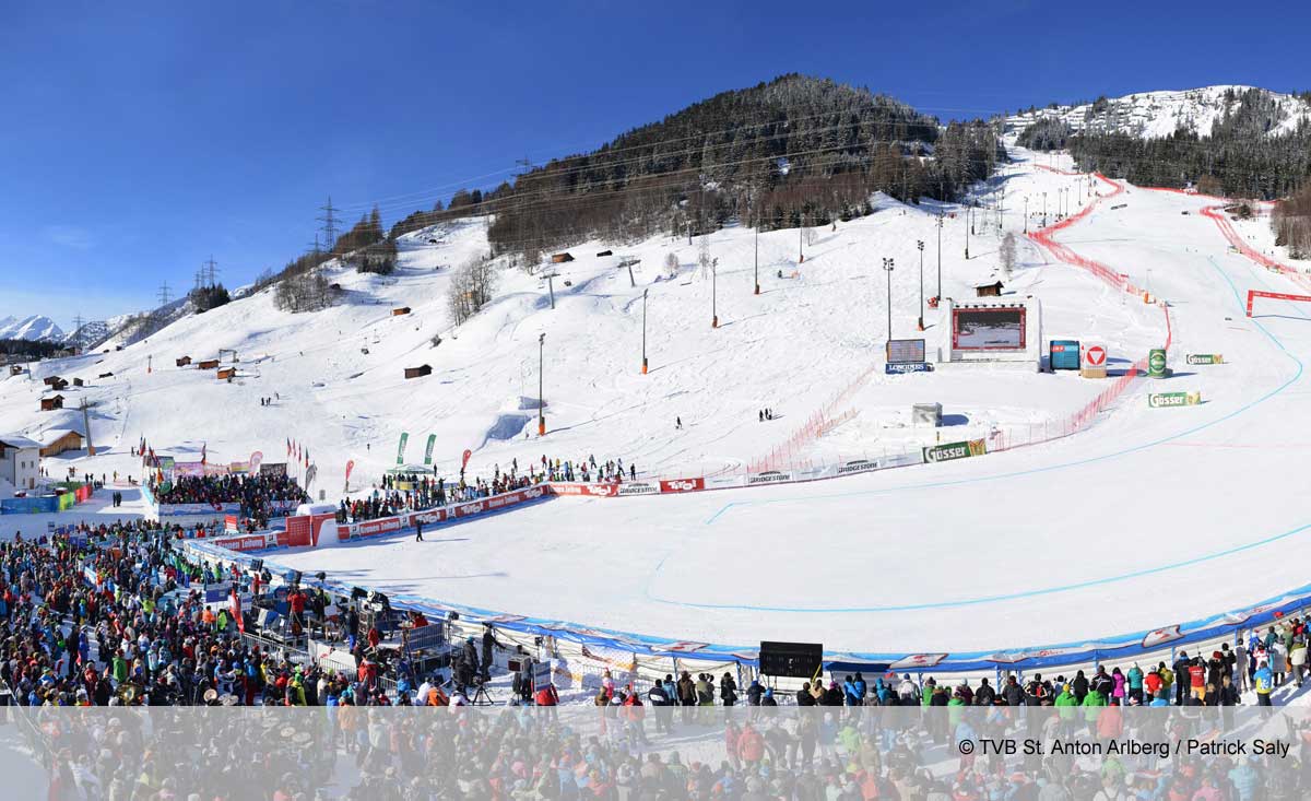 Das Arlberg Kandahar Rennen endet in St.Anton im WM-Zielstadion